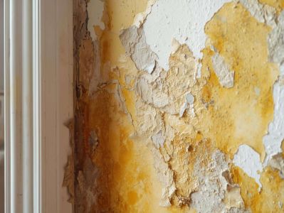 Tache jaune mur intérieur