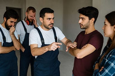 rupture des relations avec l'artisan sur un chantier